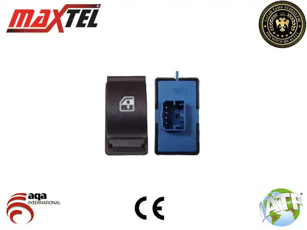 MAXTEL 18205046 | Cam Anahtarı Ducato III Doblo III Fiorino Boxer III Jumper III Ön Sağ 4 Fişli Tekli Mavi Kasasiz