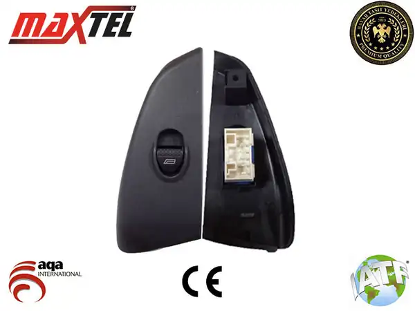 MAXTEL 182-05-076 | Cam Kaldırma Anahtarı Ön Sağ 6 Fişli Tekli Beyaz Kasali Fiat Albea 02 12 Palio 98 11
