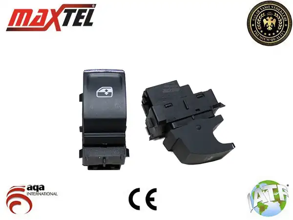 MAXTEL 182-06-054 | Cam Kaldırma Anahtarı Sağ VW Golf VII Passat B8 Tiguan T Roc 4 Pin Beyaz Işık