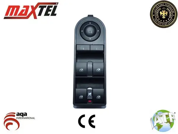MAXTEL 18207447 | Cam Açma Kapama Anahtarı Dörtlü Ön Sol Astra H Zafira B Opel Astra H 03 14 Zafira B 05 15