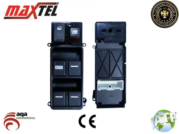 MAXTEL 18212015 | Cam Açma Kumanda Anahtarı Dörtlü Honda Accord 2003 2007 Odyssey Sol 23 Fişli