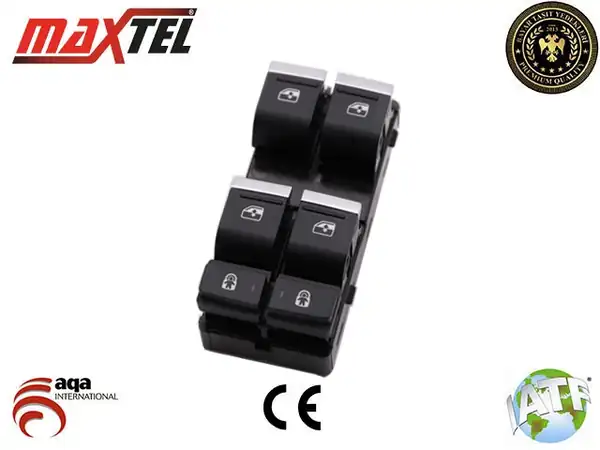 MAXTEL 18231131 | Cam Kaldırma Anahtarı A6 18 Sol Dörtlü Siyah 10 Pin Audi A6 18
