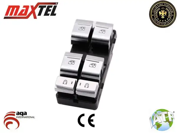 MAXTEL 18231133 | Cam Kaldırma Anahtarı A6 18 Sol Dörtlü Gumus 10 Pin