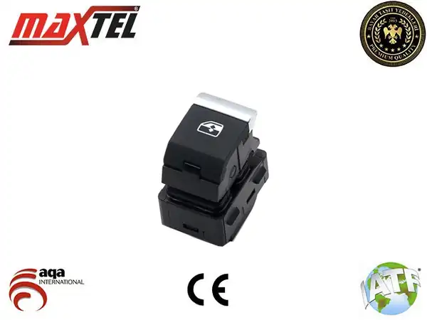 MAXTEL 18231134 | Cam Kaldırma Anahtarı Audi A6 18 Sağ Tekli Siyah 4 Pin