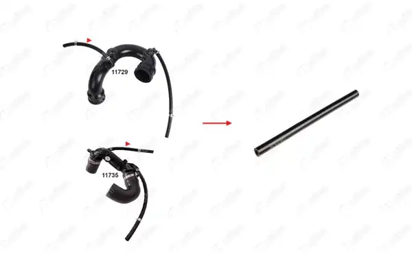 NIFEA 11366-5 | Turbo Borusu Hortumu Clio II Kangoo 98 Logan 04 1 5 dCi 5mm X 11mm 15cm 5 Adet