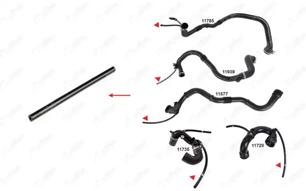 NIFEA 11492-5 | Turbo Borusu Hortumu 5mm X 11mm 26cm Ok Ile Gosterilen Hortum Renault Grand Scenic II Jm0 1_ Ren 5 Adet