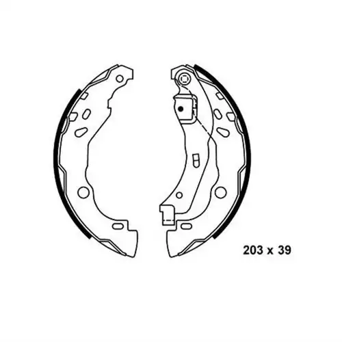HI-Q SA177 | Arka Kampana Pabuç Balata Dacia Logan 1 5l dCi 04 12 Renault Clio III 1 5l dCi 12