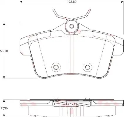 HI-Q SP1881 | Arka Fren Balatası Peugeot P3008 09 16 P5008 09 17 P508 10 18 P308 Gtı Rzc 10 14 Citroen C4 09 16 Ds4 Ds5 11 15