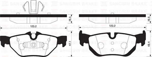 HI-Q SP2158 | Fren Balatası Arka Bmw E81 E82 E87 E88 E90 E91 E92 E93 F30 F35 E84