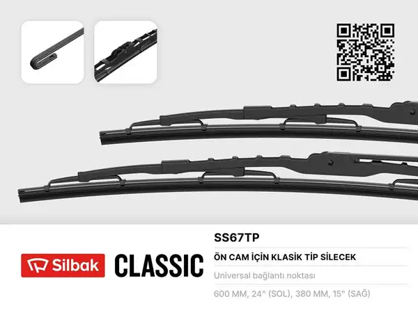 SİLBAK SS67TP | Silecek Süpürgesi 600 350mm Honda Euro Civic 01 05