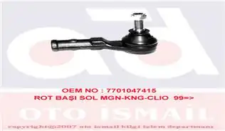 SİSMAK 120534 | Rot Başı Sol Megane Kangoo Clio II III Modus Scenic Twingo Kısa Tip 2 Adet