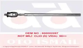 SİSMAK 120812 | Rot Mili İç Vida Clio 90 2 Adet