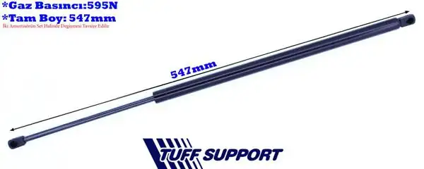 TUFFSUPPORT 611890 | Bagaj Amortisörü 03-12 Sorento.I 545mm Gazlı
