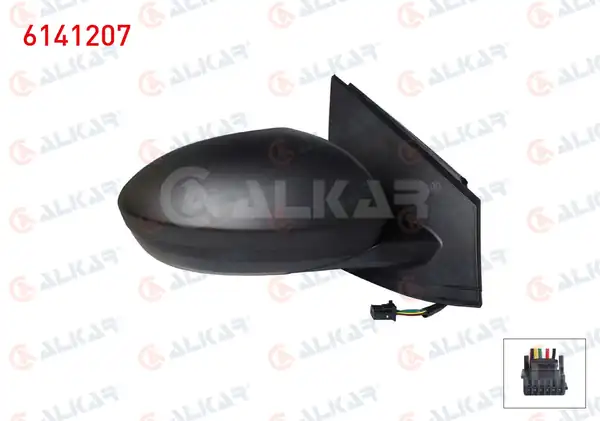 ALKAR 6141207 | Dış Dikiz Aynası Sağ Elektrikli Isıtmalı 7 Pin Dacia Sandero III 2021 Jogger 2022 Logan III 2021