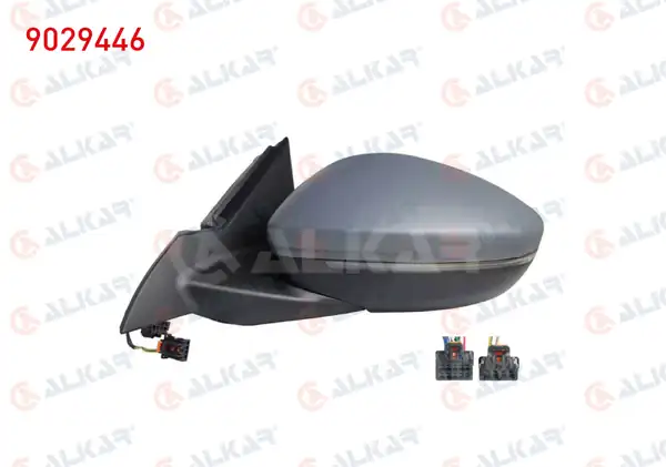 ALKAR 9029446 | Dış Dikiz Aynası Sol Elektrikli Isıtmalı Astarlı Otomatik Katlanır Sinyalli Alt Aydınlatmalı Kör Noktalı 10 2 Pin Opel Mokka 2020