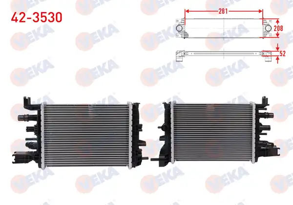 VEKA 42-3530 | Turbo Radyatörü İntercooler Euro 6 Dacia Duster