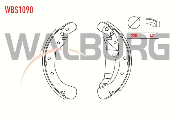WALBURG WBS1090 | Fren Pabuç Balata Arka Opel Astra G