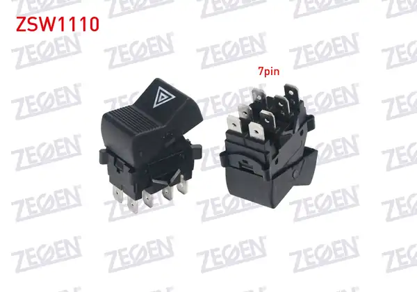 ZEGEN ZSW1110 | Flaşör Anahtarı 7 Pin Siyah Fiat Dogan Kartal Şahin 1993 2002