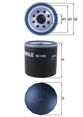 MAHLE OC1452 | Yağ Filtresi Focus IV 17 Kuga III 19 2 0 Ecoblue