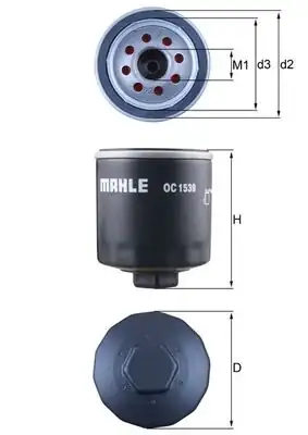 MAHLE OC1539 | Yağ Filtresi Transit V363 17 4 4 105ps 130ps 170ps 2 0 Ecoblue