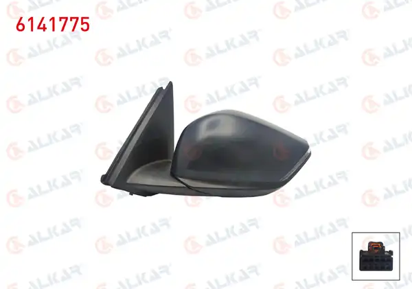 ALKAR 6141775 | Dış Dikiz Aynası Sol Elektrikli Isıtmalı Astarlı Sinyalli 6 Pin Citroen C4 III 2020