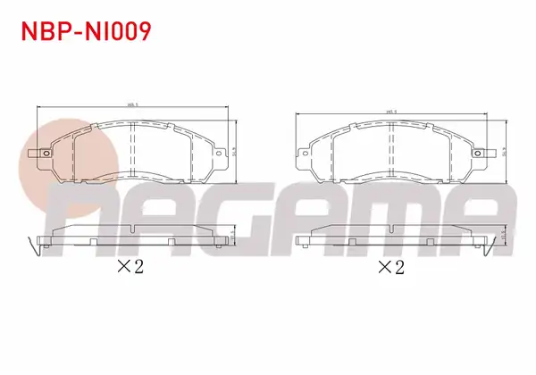 NAGAMA Nbp Ni009 Fren Balata Ön Ikazlı Nissan Navara Np300 D23 2 3 dCi 2015