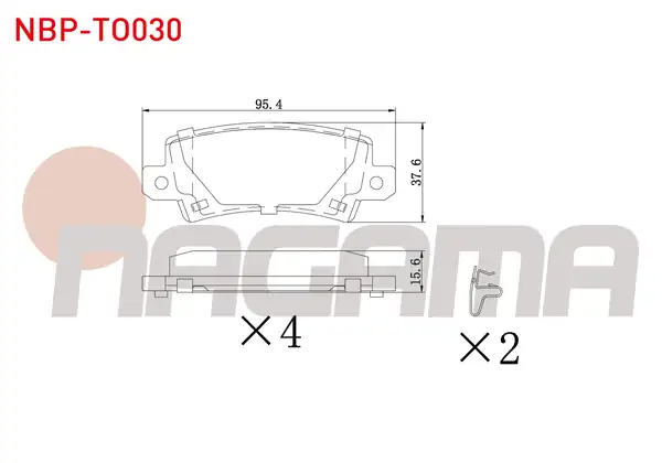 NAGAMA Nbp To030 Fren Balata Arka Ikazlı Toyota Corolla