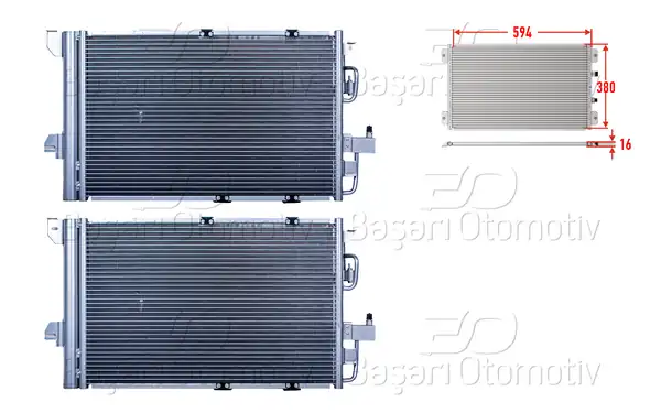 WISCO 2143043-00 | Klima Radyatörü 594x380x16 Opel Astra G Zafira A 1 4 1 6 99