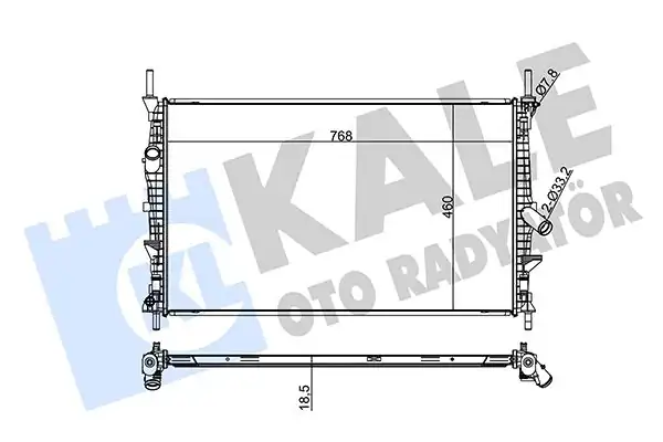 Kale Radyatör 0222321ab Su Radyatörü Ford Transit Custom V362 V363 2 2 TDCI 12