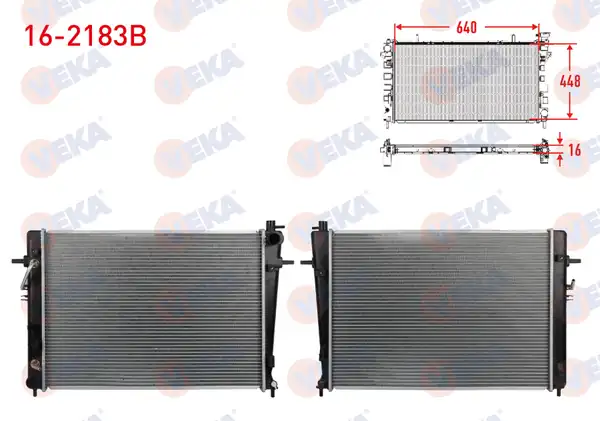VEKA 16-2183B | Su Radyatörü Brazing Hyundai Tucson Kia Sportage 2 0 CRDI 2004