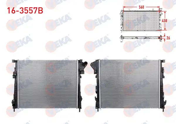 VEKA 16-3557B | Su Radyatörü Brazing Renault Traffic II Fl 2 0 dCi M T Ac 2006 2014