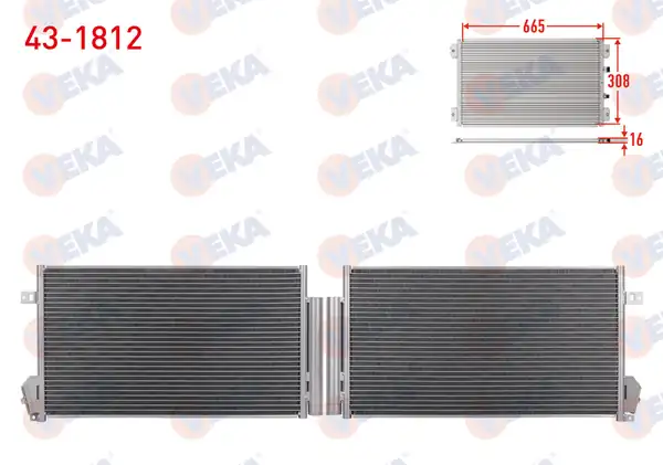 VEKA 43-1812 | Klima Radyatörü Fiat Doblo 152 263 1 3 Mjt 2010