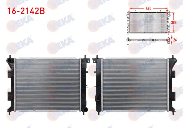 VEKA 16-2142B | Su Radyatörü Brazing Hyundai i30 (Gd) 1.6 CRDI M-T Ac + /-2011 -