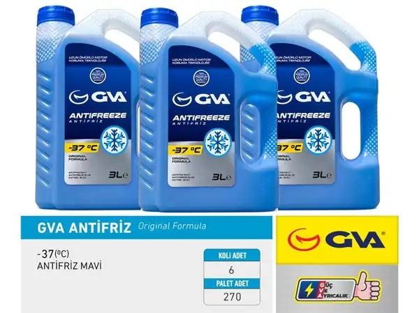 GVA 9930223 | Antifriz 3 LT 37 C Mavi Koli 6 Ad 6 Adet