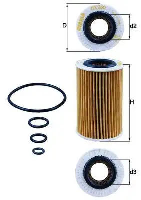 MAHLE OX260D | Yağ Filtresi Mercedes Slk Class M113 R171 55 AMG 04 11