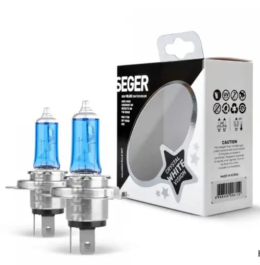 SEGER 206518 | Ampül H4 12v 100 90w P43t Crystal Whıte Yüksek Güç 4 500k Beyaz Işık P43 Tırnaklı