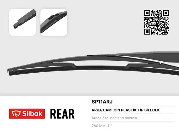 SİLBAK SP11ARJ | Silecek Süpürgesi Arka 280mm Mercedes W246 S204 Opel Astra G Psa 407 508 5008 308 2008