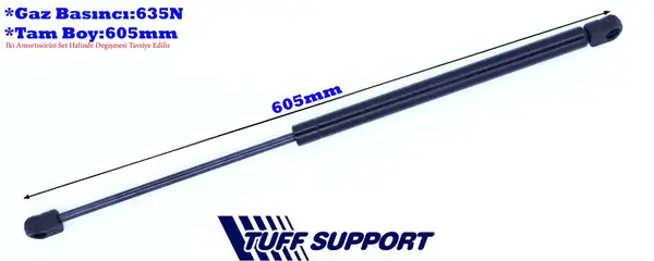 TUFFSUPPORT 611064 | Bagaj Amortisörü Ford S Max 07 Uzunluk 605mm