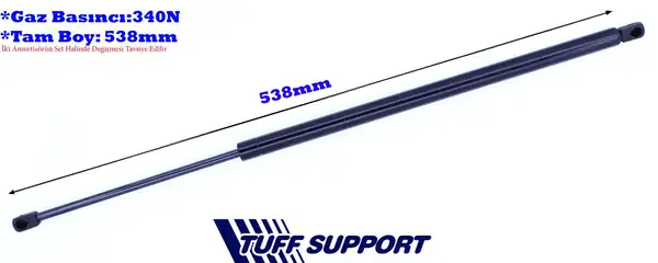 TUFFSUPPORT 612000 | Bagaj Amortisörü Gazlı Nissan Almera 1 5l Qg15de N16 02 1 5l dCi K9k7 N16 03 06