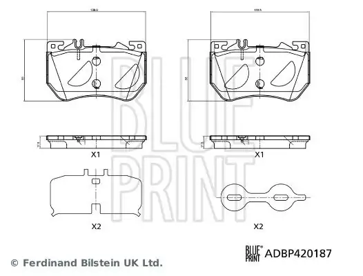 BLUEPRINT ADBP420187 | Fren Balatası Ön Mercedes W206