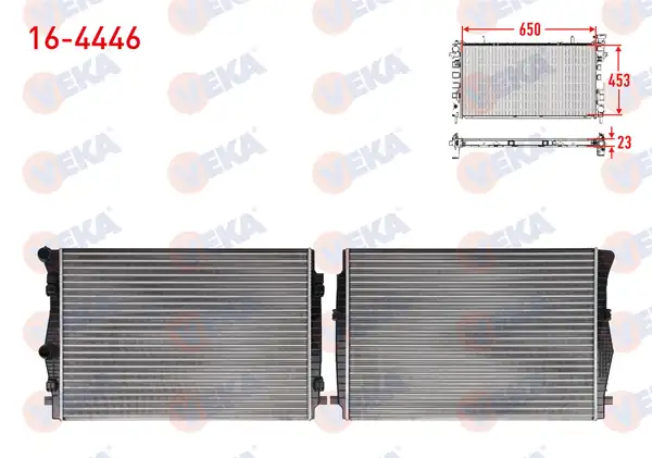 VEKA 16-4446 | Su Radyatörü Mekanik Volkswagen Golf VII 5g1 1 4 TSI A T M T Ac 2012