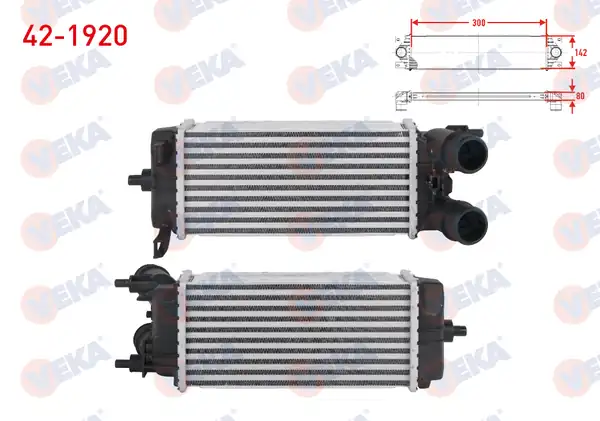 VEKA 42-1920 | Turbo Radyatörü (Intercooler) Ford Fiesta VII 1.5 TDCI 2017 -