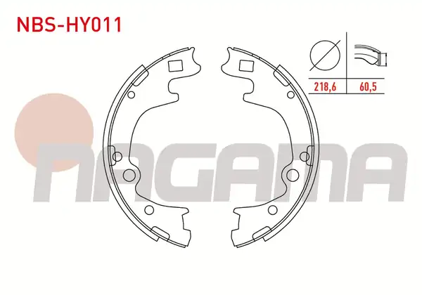 NAGAMA Nbs Hy011 Fren Pabuç Balata Arka 218 6x60 5mm Hyundai Starex 2 4i 2 5 TD 2 5 CRDI 1997 2007