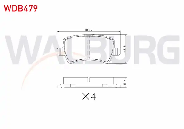 WALBURG WDB479 | Fren Balata Arka Volvo Xc70