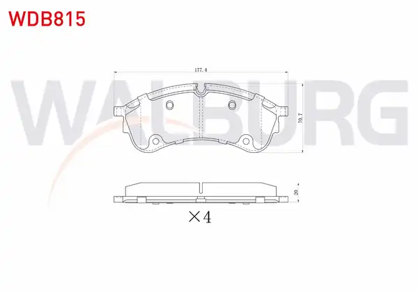WALBURG WDB815 | Fren Balata Ön Volkswagen Crafter Sy_sz 2 0 TDI 2018 Uzun Şase Çift Teker