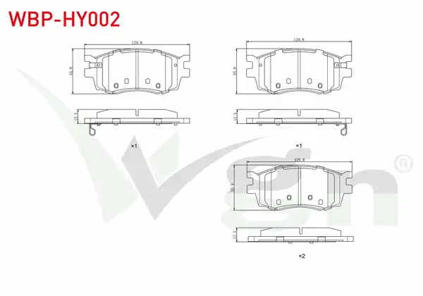 WGN Wbp Hy002 Fren Balata Ön Ikazlı Hyundai Accent