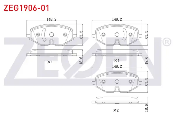 ZEGEN ZEG1906-01 | Fren Balata Ön VW Golf VIII 2020 Skoda Octavia IV 2019 Seat Leon 2019