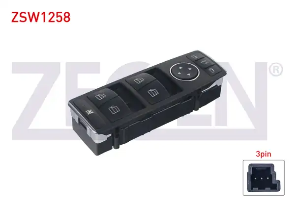 ZEGEN ZSW1258 | Cam Açma Anahtar Grup Ayna Ayarlı Otomatik Katlanır Ayna 3 Pin Mercedes C W204 E W212 GLK X204 2007