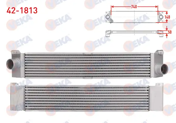 VEKA 42-1813 | Turbo Radyatörü İntercooler İnce Tip Fiat Ducato 250 2 3 Mjt 2006 2014