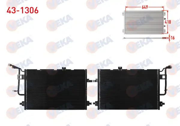 VEKA 43-1306 | Klima Radyatörü Audi A6 4a C4 2 5 TDI 2001 2004